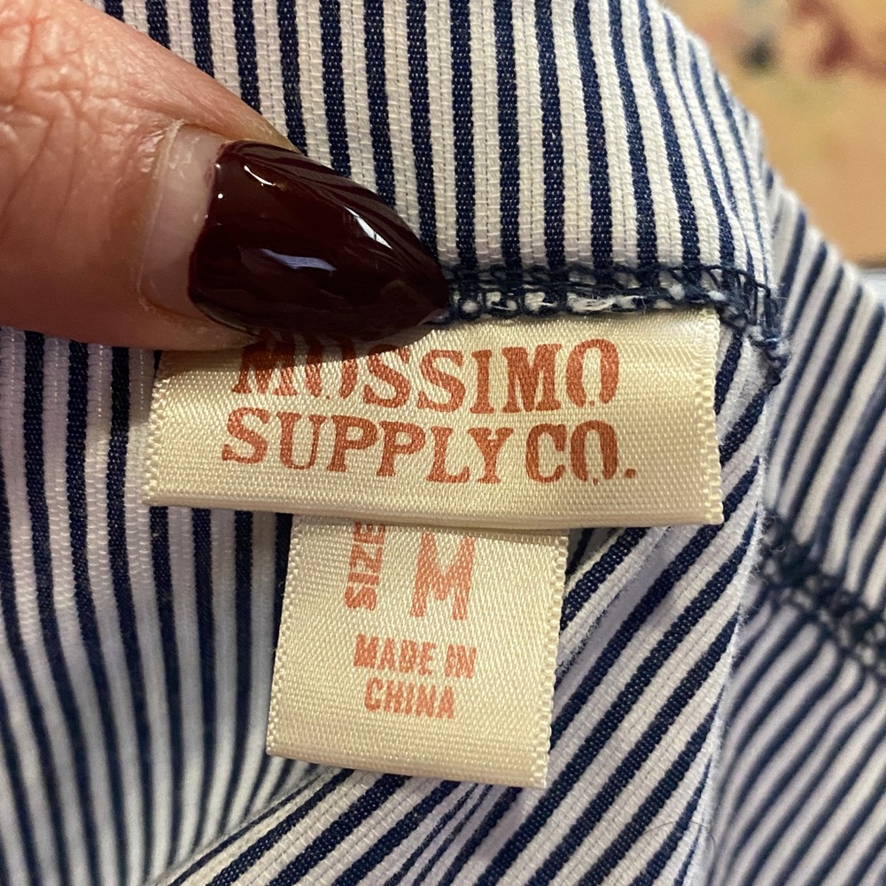 Mossimo Supply Co. Navy and White Striped Romper M - Picture 7 of 8